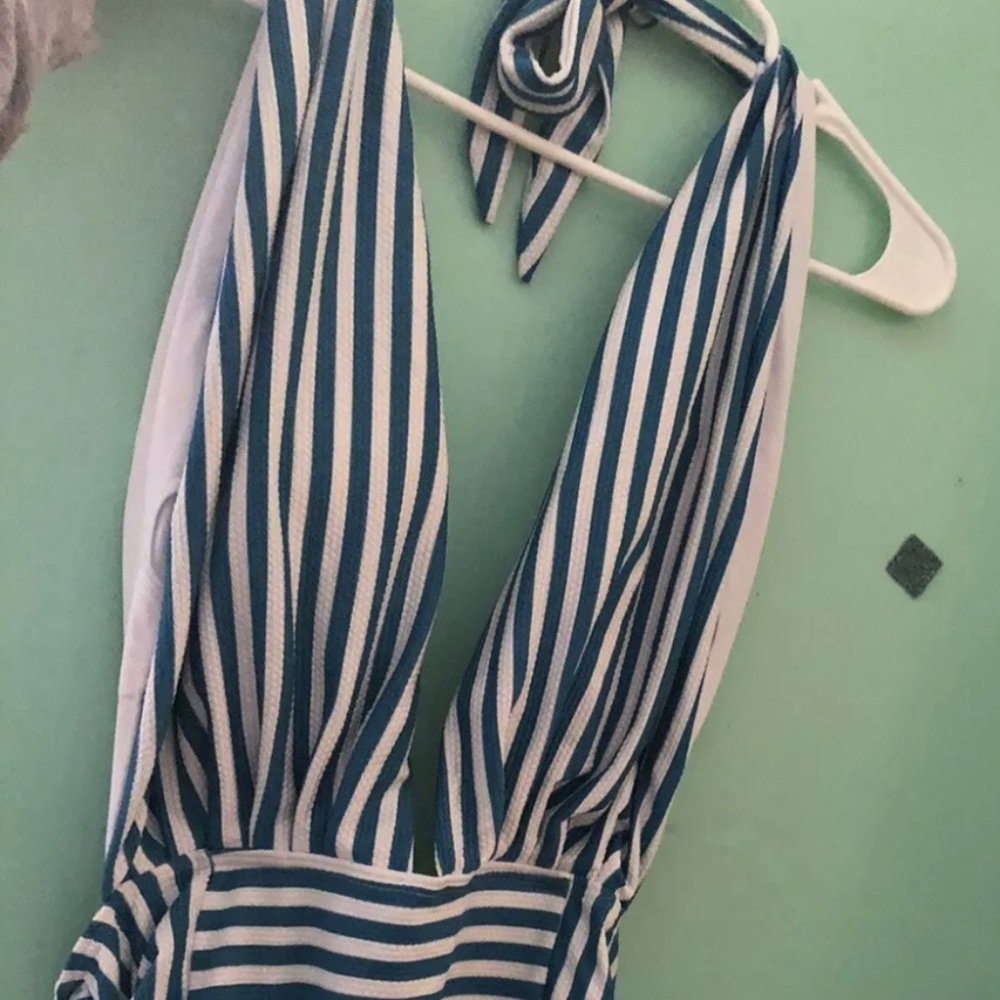 Retro One Piece Backless Swimsuit